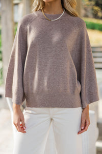 Oh My Love Brown Sweater