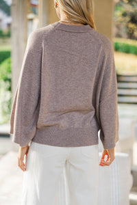 Oh My Love Brown Sweater