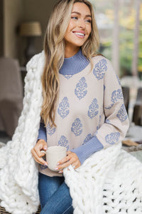 Sweet Escape Cream Medallion Sweater