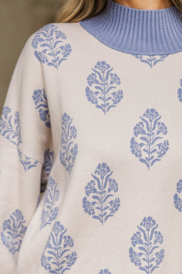 Sweet Escape Cream Medallion Sweater