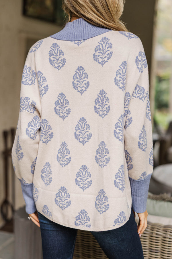 Sweet Escape Cream Medallion Sweater