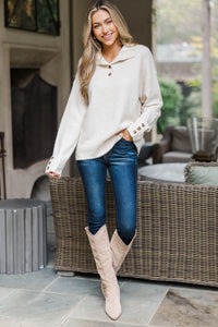 Cozy Confidence Cream Sweater