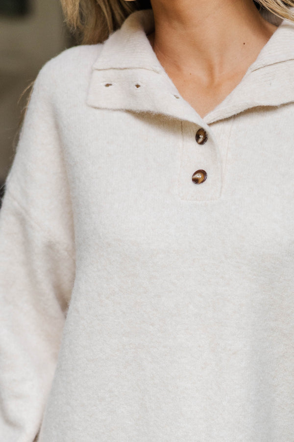 Cozy Confidence Cream Sweater