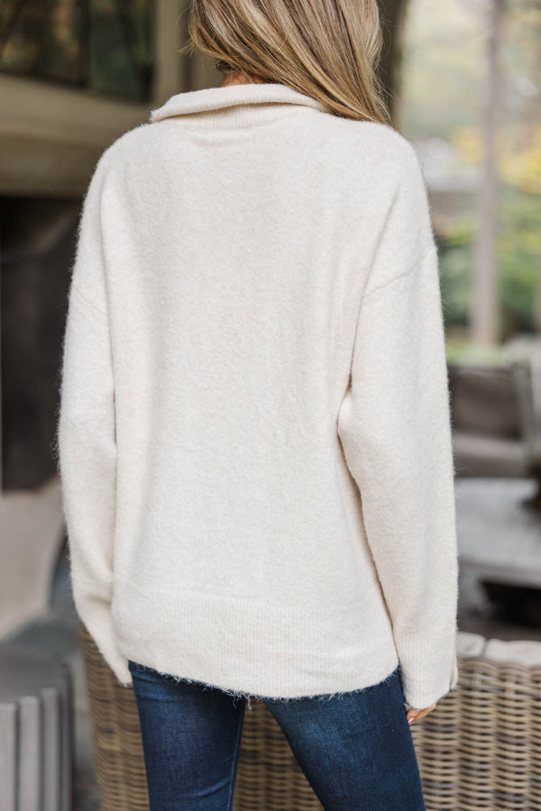 Cozy Confidence Cream Sweater