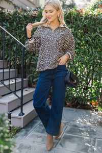 Chasing Dreams Taupe Leopard Print Sweater
