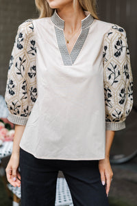 Endless Memories Cream Embroidered Blouse