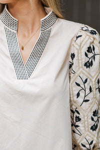 Endless Memories Cream Embroidered Blouse