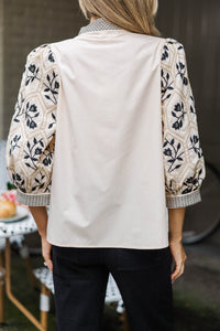 Endless Memories Cream Embroidered Blouse