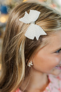 Girls: Simply You Pearl Bow Clip