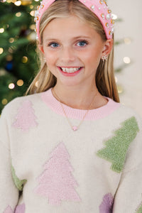 Girls: Forever Faithful Pink Cross Necklace