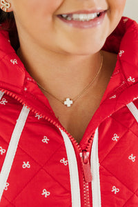 Girls: Forever Faithful White Cross Necklace
