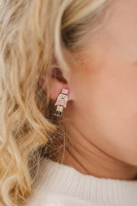 Girls: Nutcracker And Mice Pink Earrings