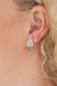 Girls: Nutcracker And Mice Pink Earrings