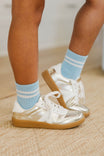 Girls: Happy Feet Blue Striped Socks