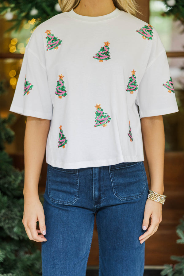 Just a Little Sweet White Tree Tee