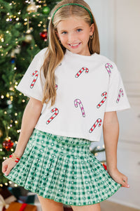 Girls: The Sadie Emerald Green Gingham Skort