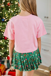 Girls: Favorite Season Fun Blush Sequin Bows Top