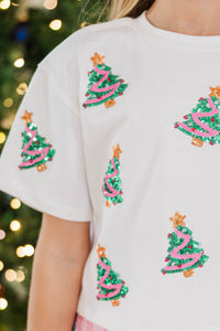 Girls: Favorite Season Fun Sequin Christmas Tree Top