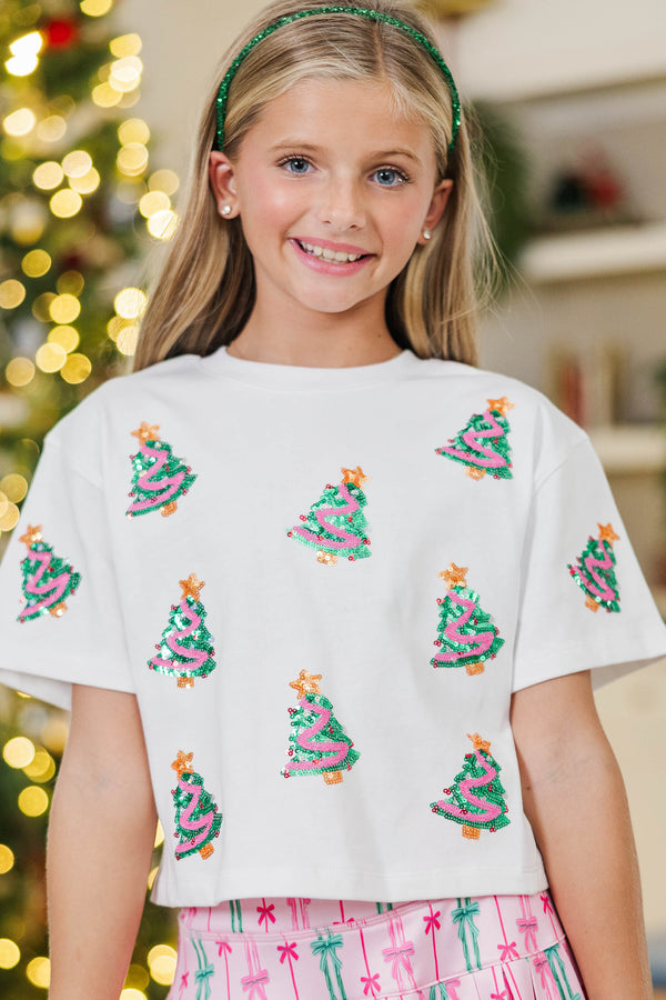 Girls: Favorite Season Fun Sequin Christmas Tree Top