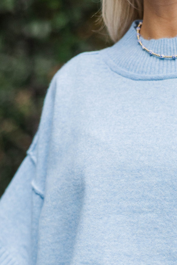 Cozy Horizon Blue S/S Sweater