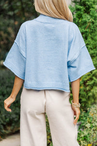 Cozy Horizon Blue S/S Sweater