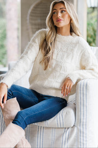 All In Good Time Cream Sweater