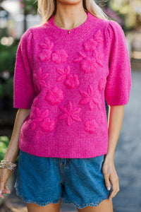 Everyday Icon Fuschia Floral Blouse