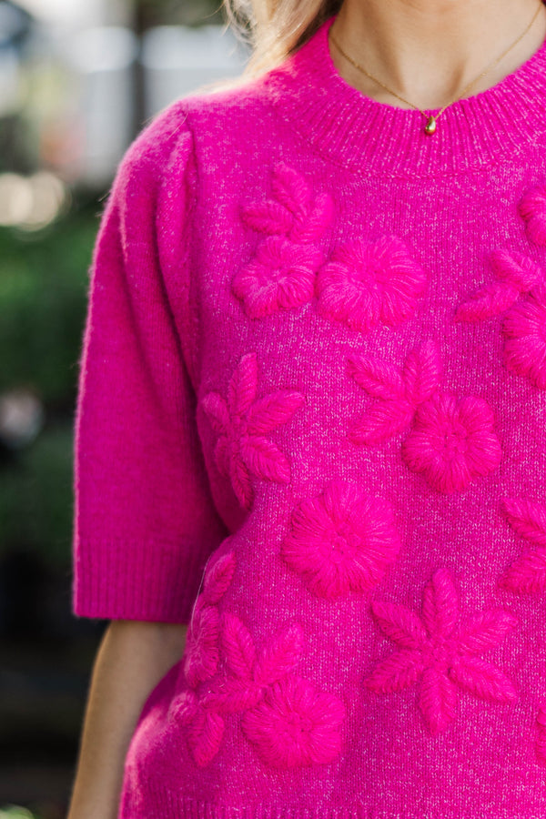 Everyday Icon Fuschia Floral Blouse