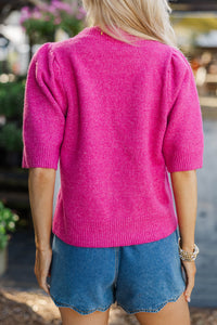 Everyday Icon Fuschia Floral Blouse