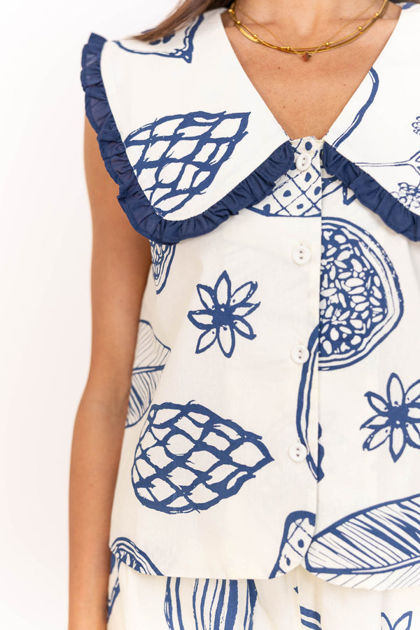 A Signature Staple Blue Printed Tank