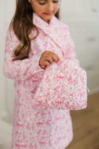 Girls: The Self Care Pink Toile Makeup Bag