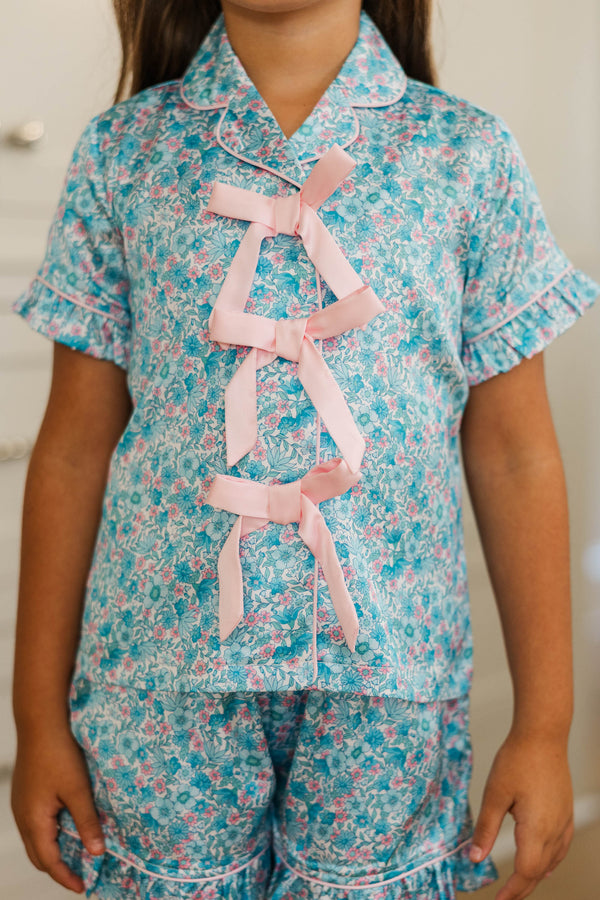 Girls: Sleepover Aqua Ditsy Floral Gift Set