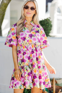 Give Your Best Plum Floral Babydoll Dress