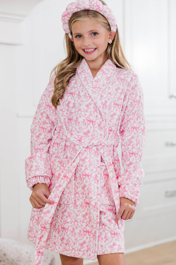 Girls: The Self Care Pink Toile Robe