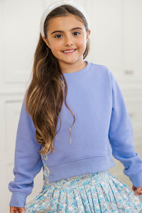 Girls: Dreamy Days Lavender Bow Sweater