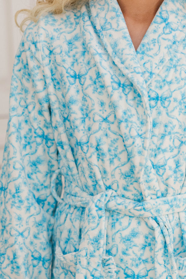 Girls: The Self Care Blue Toile Robe