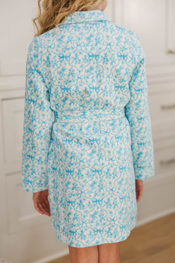 Girls: The Self Care Blue Toile Robe