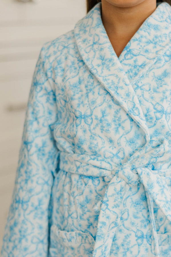 Girls: The Self Care Blue Toile Robe