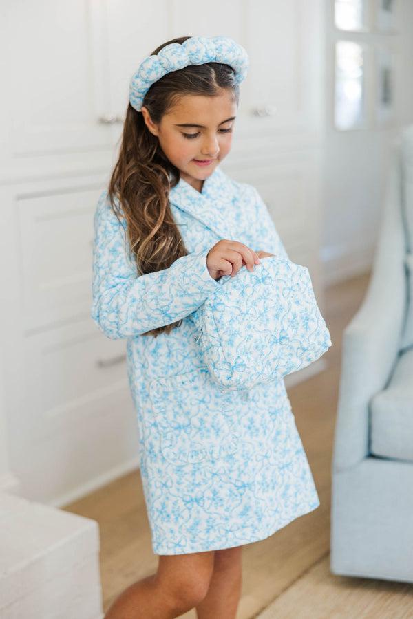 Girls: The Self Care Blue Toile Makeup Bag