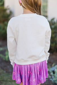 Girls: Game On White Dance Graphic Sweatshirt