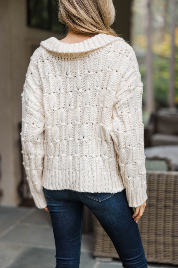 All The Signs Cream Sweater