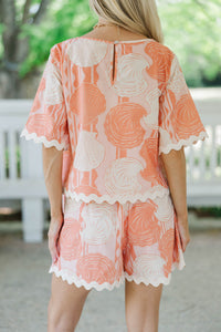 Everything Feels Right Blush Printed Blouse