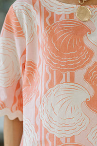 Everything Feels Right Blush Printed Blouse