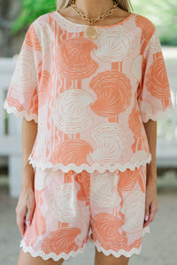 Everything Feels Right Blush Printed Blouse