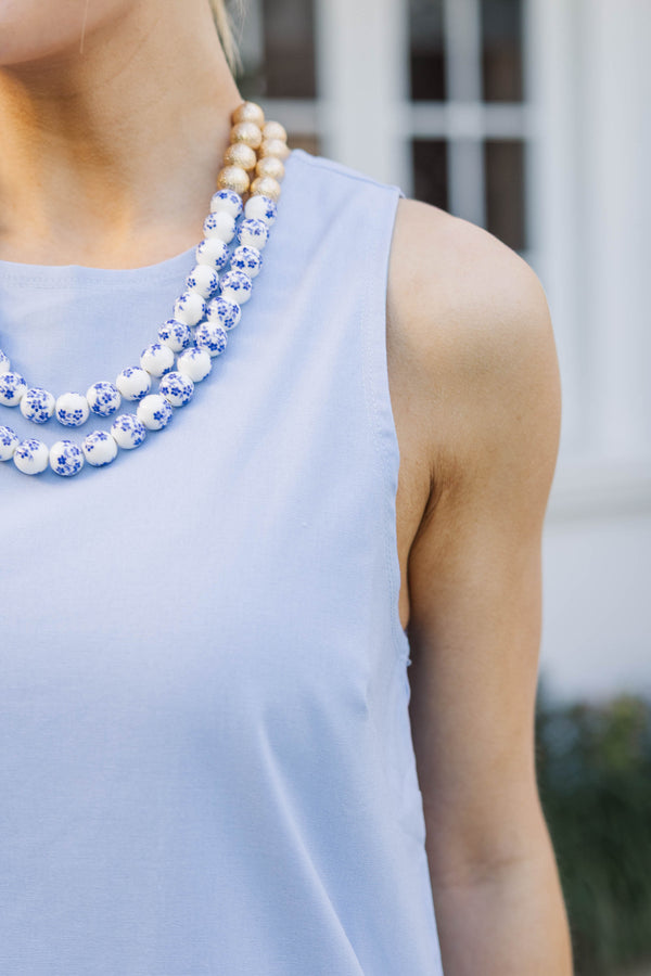 Everyday With A Twist Blue Dress