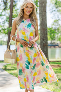 Styling Done Right Pink Watercolor Dress
