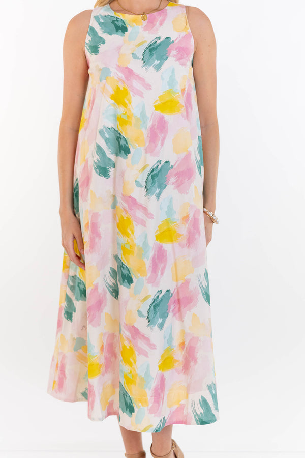 Styling Done Right Pink Watercolor Dress