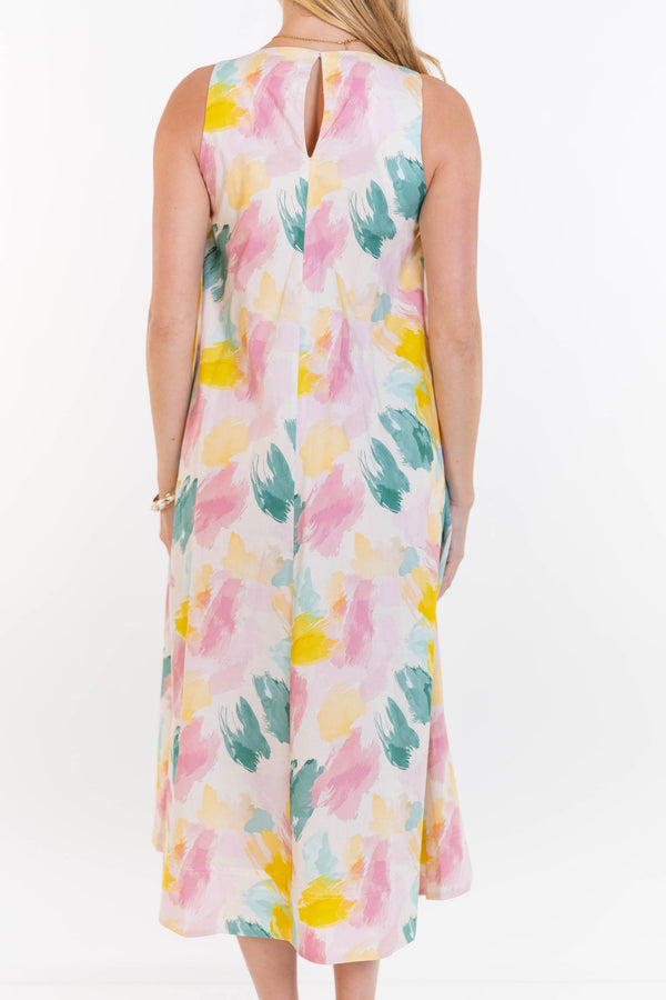Styling Done Right Pink Watercolor Dress