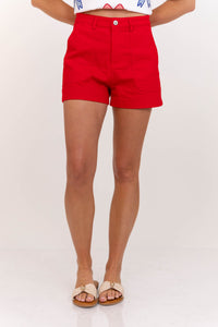 When It Feels Right Red Shorts