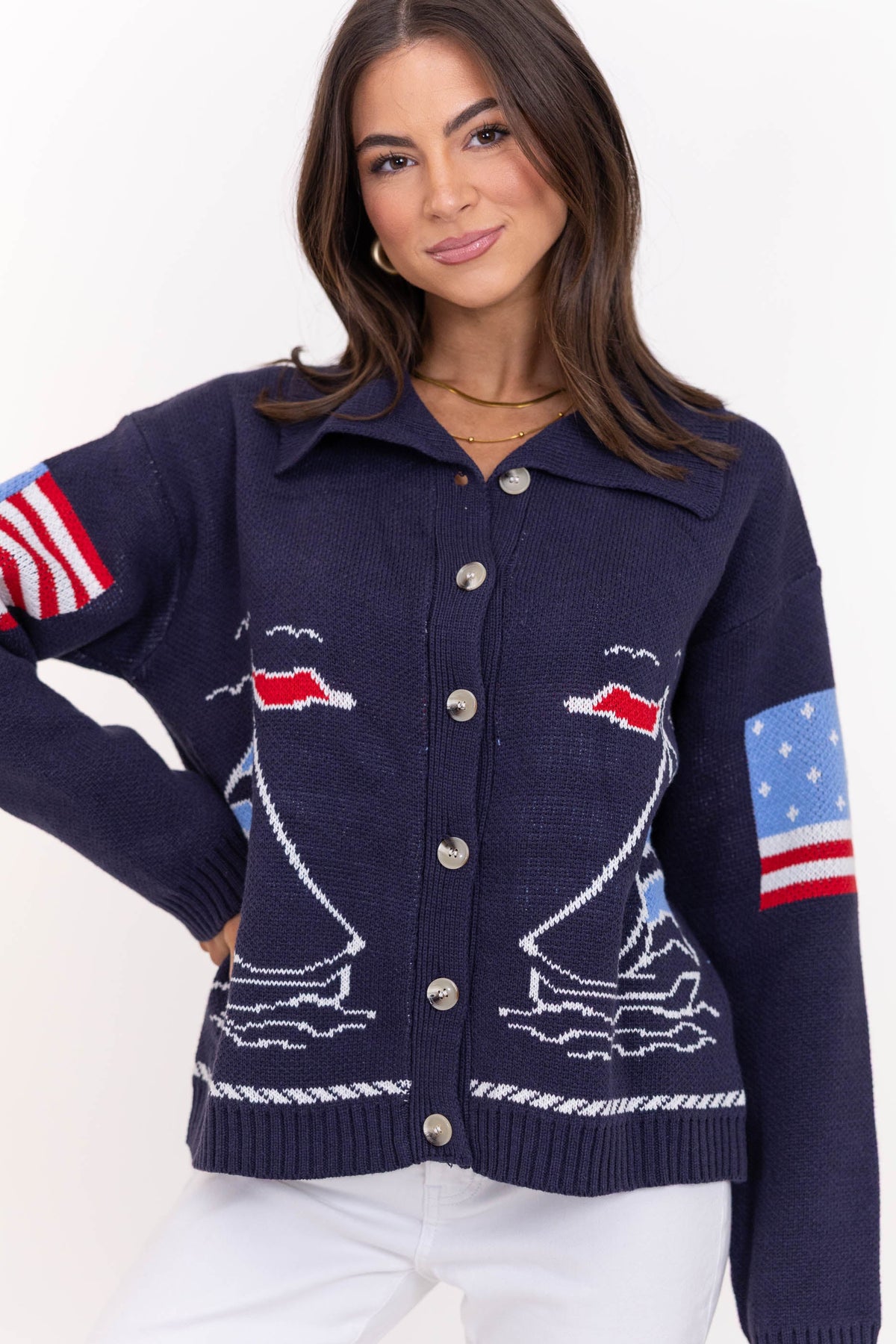 Everything To Love Navy Sailboat Cardigan – Shop the Mint